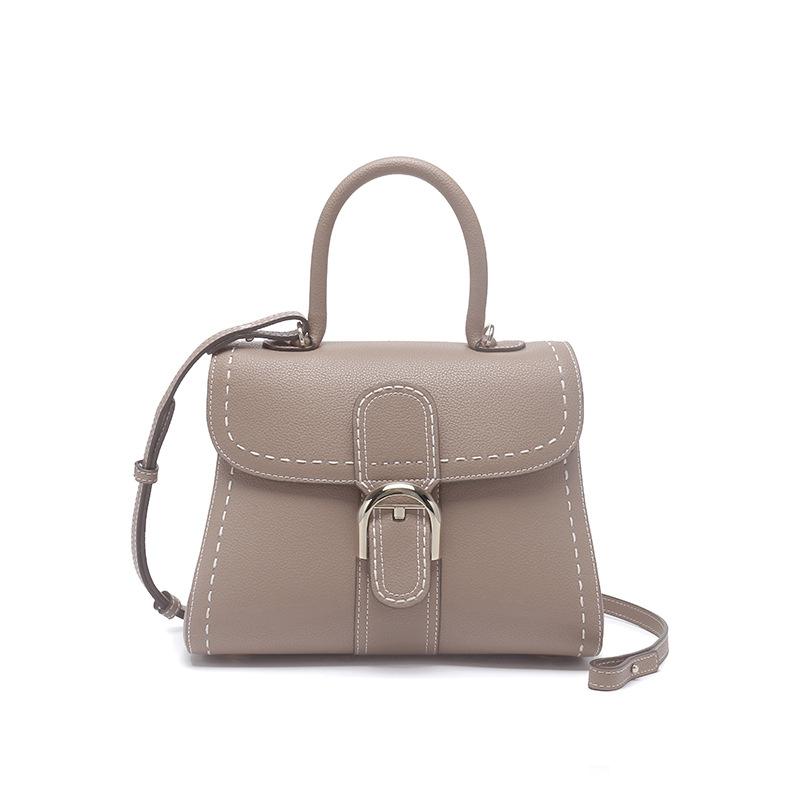 Женская модная сумка-седло из натуральной кожи с прострочкой, высококачественная сумка через плечо в форме подковы