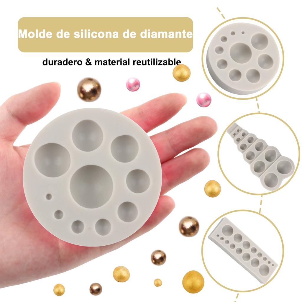 Жемчужная форма для помадки, жемчужная полусфера, шоколадные силиконовые формы для украшения торта, топпер для кексов, конфетная жевательная паста, формы из полимерной глины