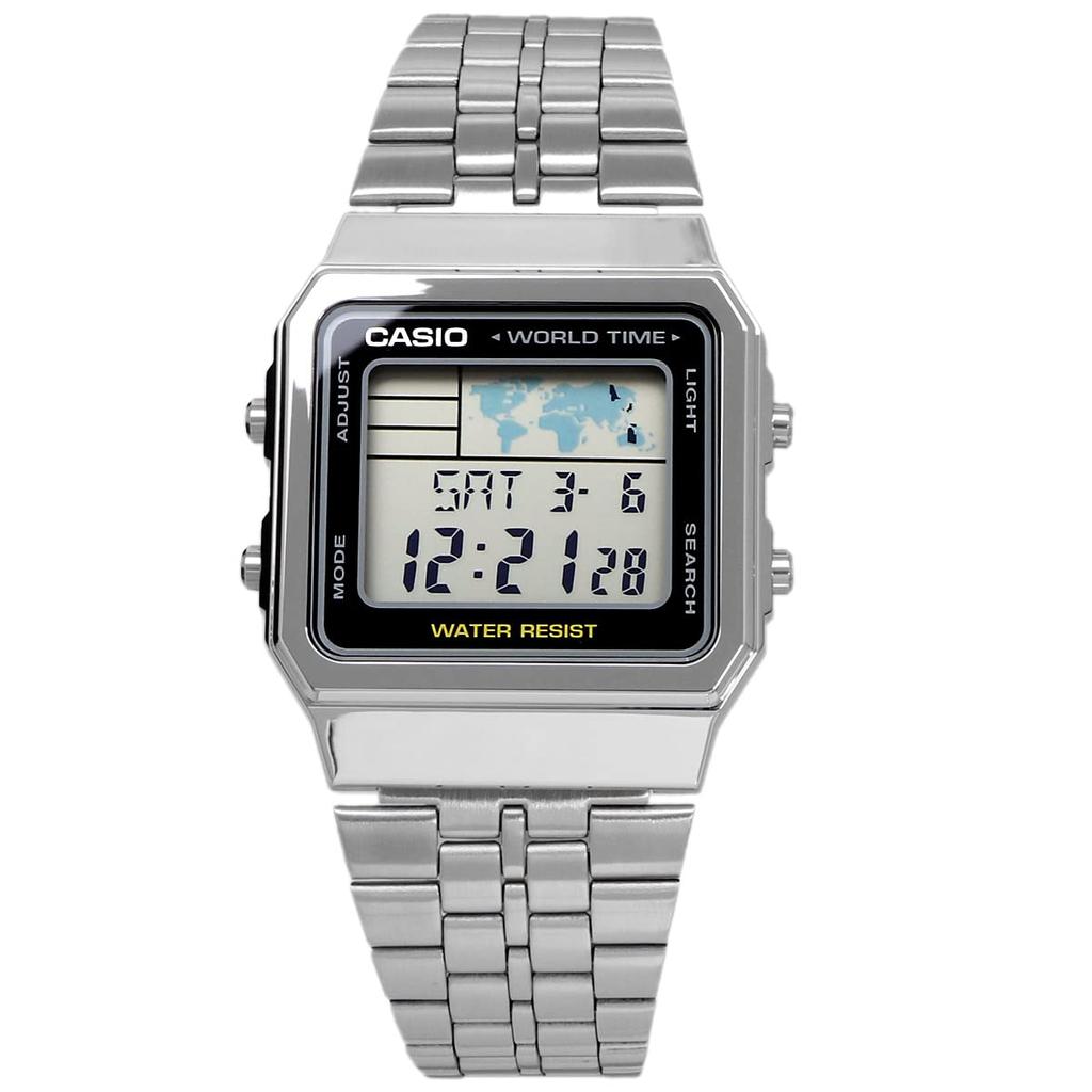 Casio A500WA-1 - Retro Digital World Time Watch