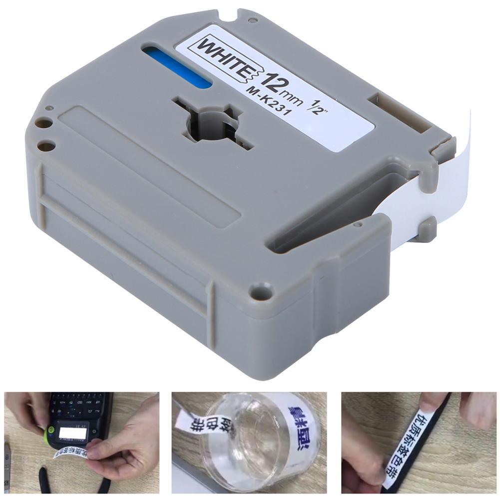 12 мм лента для этикеток PET аксессуары подходят для принтера этикеток PT‑65 PT‑70 PT‑80