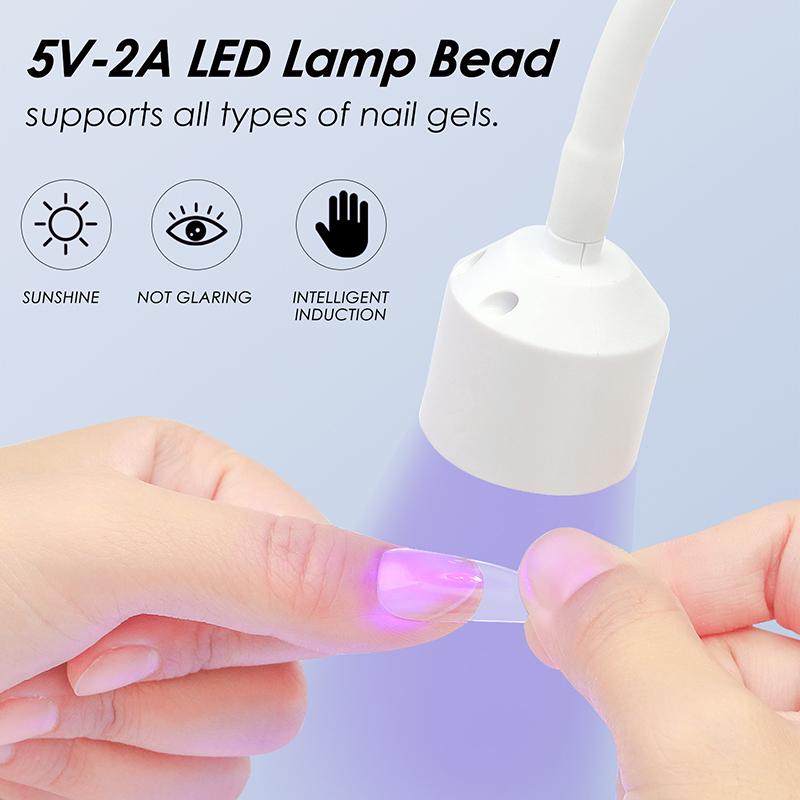 Мини-USB УФ/светодиодная лампа для гелевых ногтей Регулируемая трубка для сушки ногтей Удобная УФ-лампа для украшения ногтей