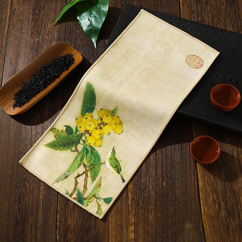 Suede Flannel Lint-Free Absorbent Tea Towel - Ancient Style, High-Grade, Multi-functional Design