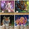 Tiger Octopus Pattern Art Wall Hanging Home Wall Decoration Tapestry Office Living Room Tapestry