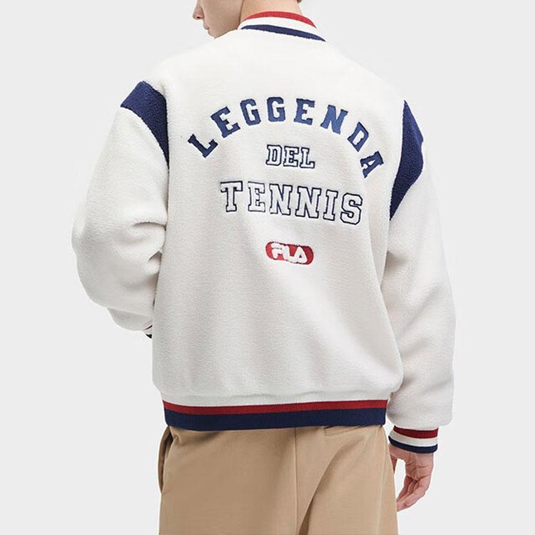 Новая мужская бейсбольная куртка FILA Fresh Ivory F11M349502F-IV