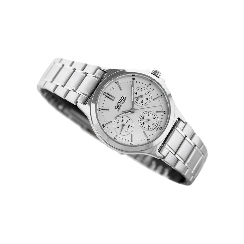 Casio Серия STANDARD Серия DRESS Business Casual Римская шкала Кварцевый механизм Ремешок из нержавеющей стали Японские и корейские женщины's LTP-V300D-7A