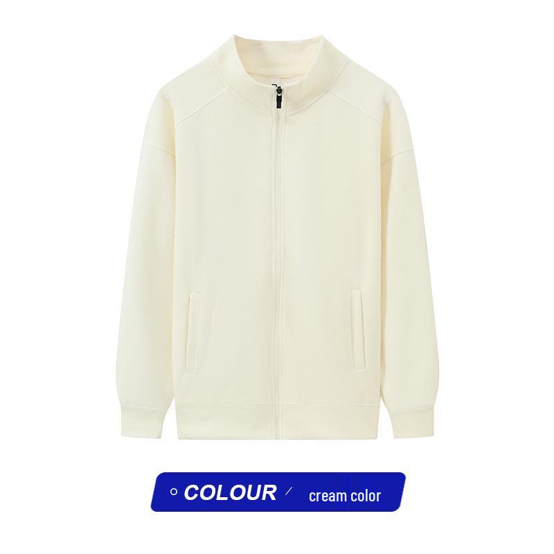 Мужская плотная толстовка на молнии с воротником-стойкой, с подкладкой из искусственного меха "серебристая лиса", теплая для осени/зимы, универсальная и модная повседневная куртка-кардиган