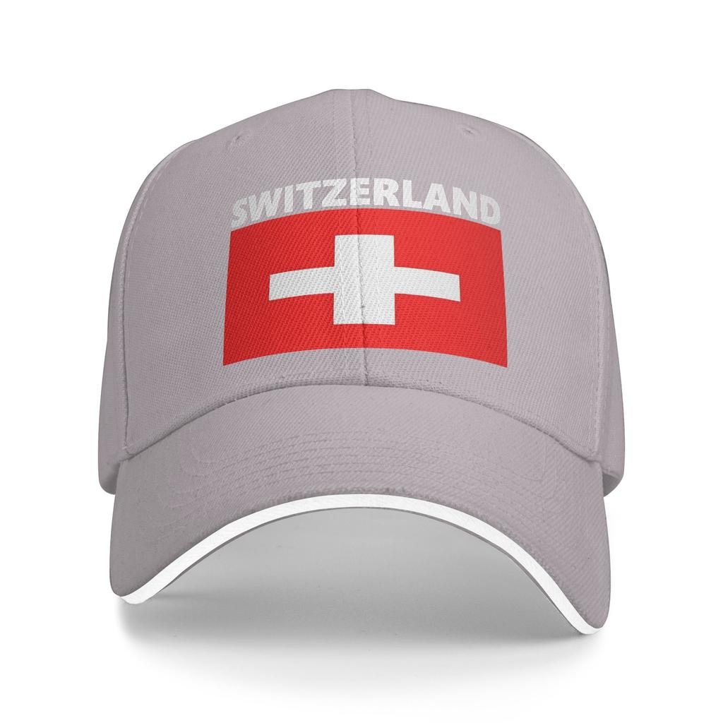 Switzerland Flag  Sun Baseball Cap  Summer Casual Trucker Hat For UnisexTeens Hunting Camping Baseball Caps