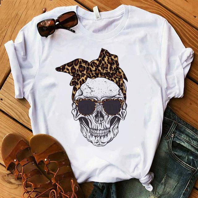 Women Crown Funny Print T Shirt Fashion Summer O Neck 90S Clothes Girl Casual