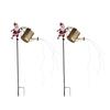 Solar Santa Watering Can Light Garden Decor Lights Hanging Lantern