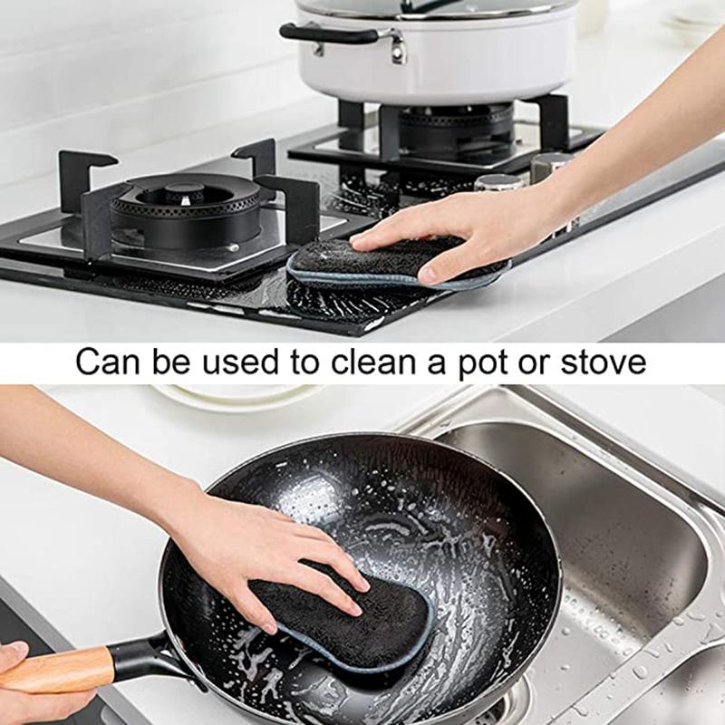 1/3/5/10 Pcs Kitchen Cleaning Sponge for Dish Non-Scratch Microfiber Sponge Scrubber Kitchen Home Cleaning Pot Pan Dish Washer Sponge