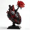 Модель из строительных блоков «Сердце и Цветок» MOC | Креативный Арт-Декор | Веселая DIY Головоломка | Для Подростков и Взрослых | Идея для Подарка