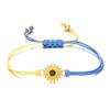 Alloy Sunflower Daisy Wax Rope Friendship Bracelet