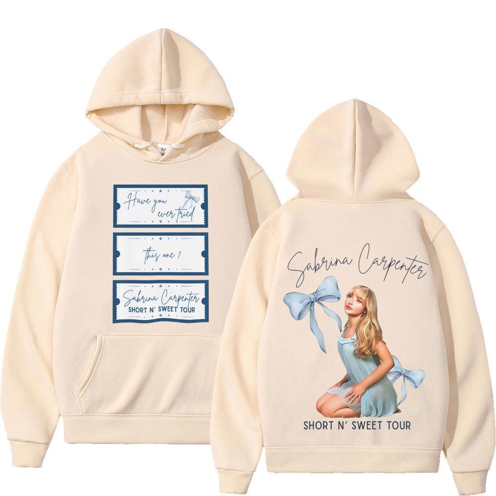 Худи Sabrina Carpenter Short N Sweet Tour Мужские Женские Harajuku Пуловер Зимний С длинным рукавом Свободный Повседневный Большого размера Толстовка