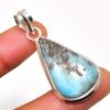 Республиканский Ларимар, драгоценный камень 925, посеребренная подвеска ручной работы, 1,70 дюйма