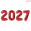2027 Золотые Короны Фольгированные Цифровые Шары 16 Дюймов Устойчивые к Царапинам для Новогодней Детской Тематической Вечеринки Декор Принадлежности