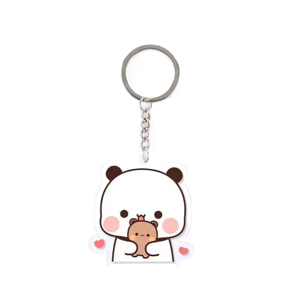 Animal Super Cute Couple Keychain Cartoon Cute Cartoon Bubu Dudu Key Chain Car Keyring
