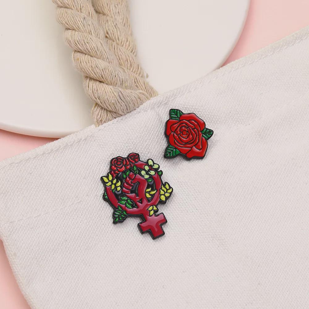 Модная брошь-цветок из сплава 2021 года: Креативный индивидуальный дизайн капли масла