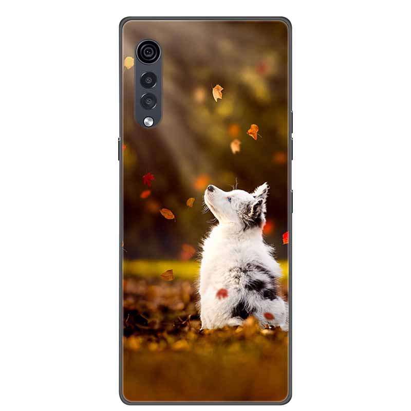 Для телефона LG Velvet Роскошный Чехол Черный Мягкий Силикон ТПУ Задняя Крышка для LGVelvet 5G Funda LMG910EMW Защитный Колпачок Capa Мультяшный Coque