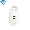 SA-002 2 порта USB + 1 розетка UK Wi-Fi Умная розетка-переходник, Совместима с Alexa и Google Home, AC 110V-230V, вилка UK