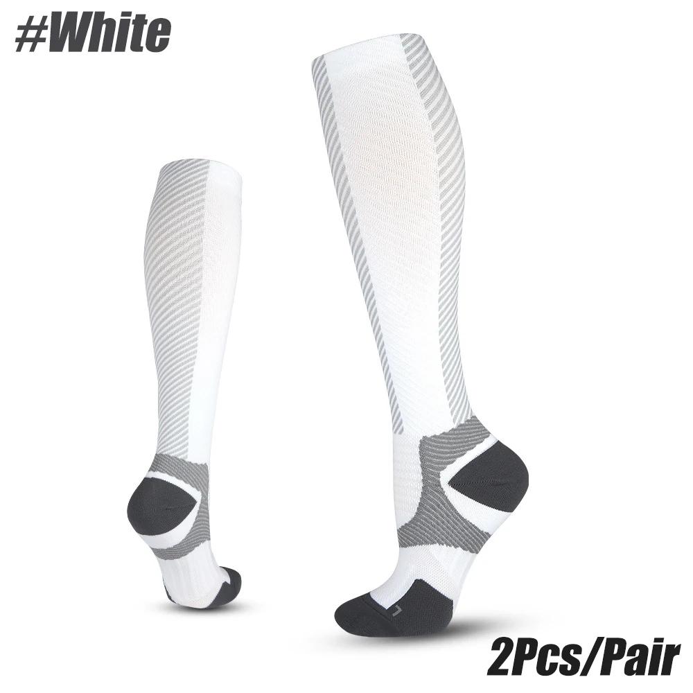 1Pair Compression Socks for Men Women 15-20 MmHg Support for Running Nurses Flight Pregnancy Circulation Athletic Socks