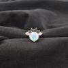 Natural Milky Opal Gemstone 925 Sterling Silver Jewelry Handmade Two Tone Ring RR-67-13