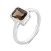 Серебряное кольцо с натуральным раухтопазом (дымчатым кварцем) 1.413ct, вес изделия 2,23 гр (2207245)