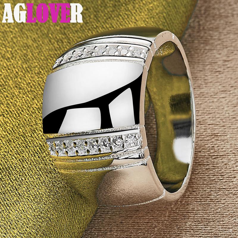 Ювелирные изделия из стерлингового серебра 925 пробы с большим гладким цирконом AAA