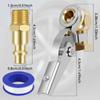 2Pcs Closed Ball Tire 1/4inch FNPT Durable Closed Flow Tire Inflator Air Car Tire Air Chuck Inflator Pump Valve Connector