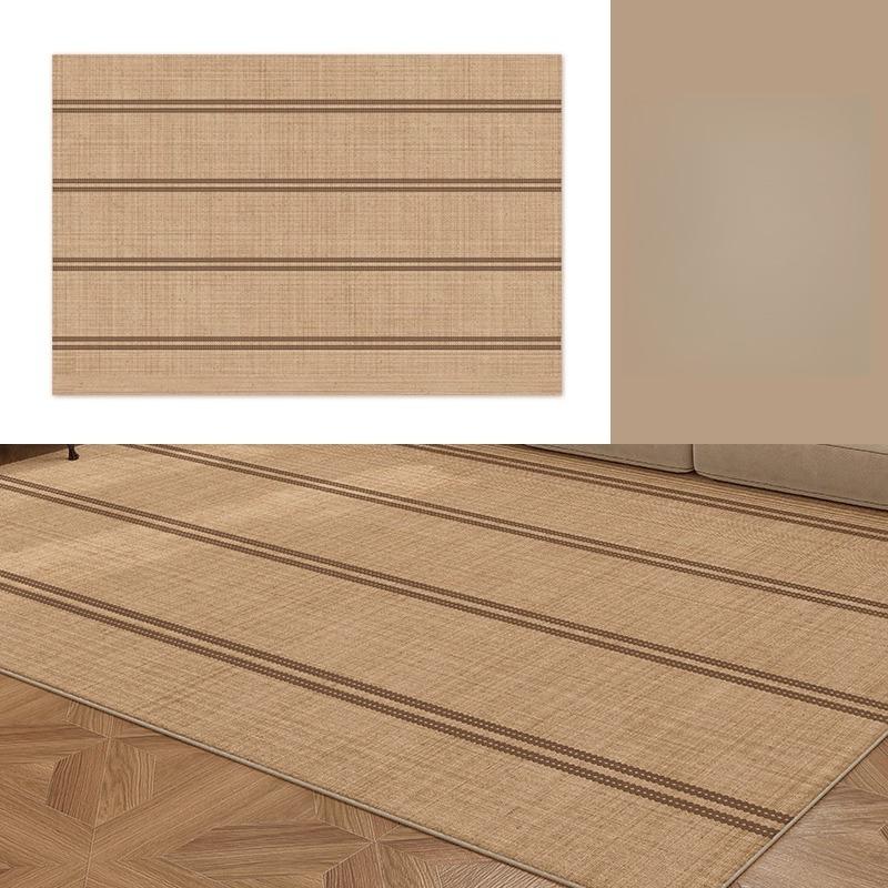 Retro Style Rugs for Bedroom Large Size Living Room Decoration Line Carpet Thick Plush Study Floor Mat Fluffy Soft Cloakroom Rug