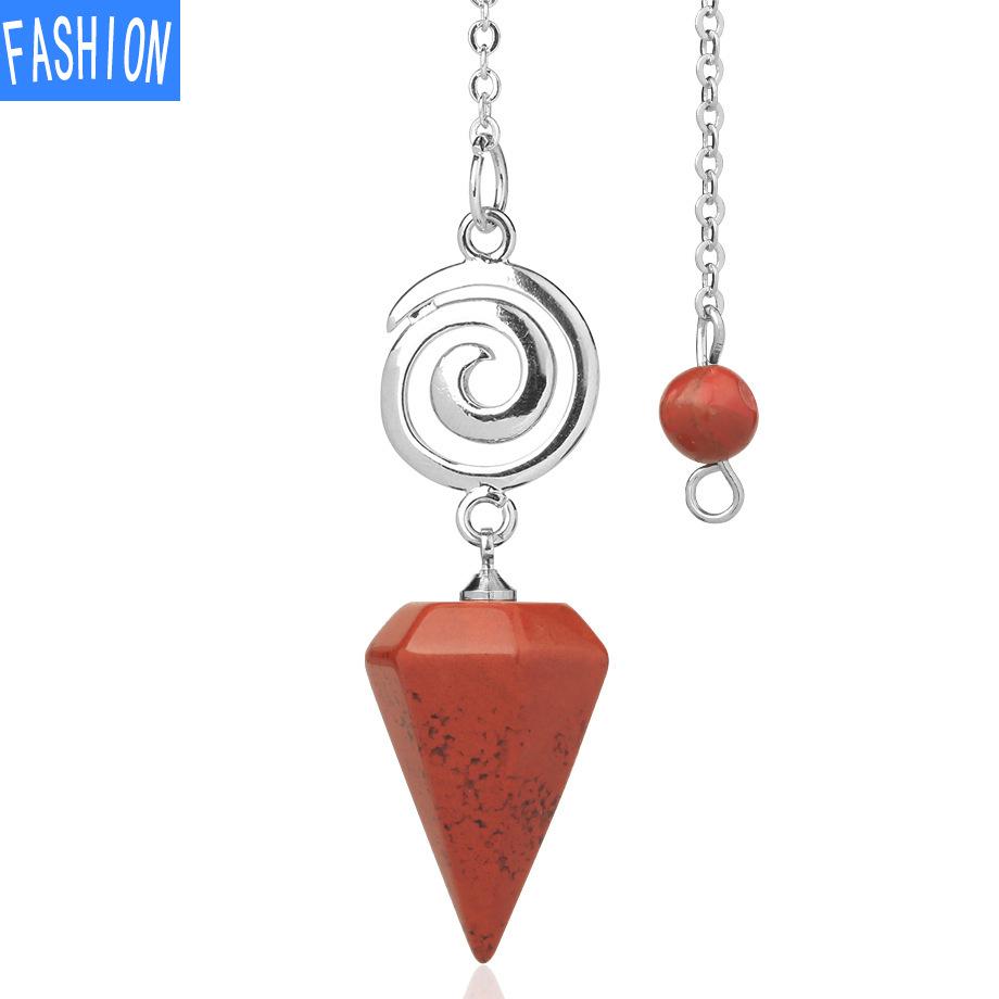 Crystal Pendulum for Exploration Shuttle Spirit Cone Pendulum Spiral Crystal Stone Quartz Pendant Healing Pendulum