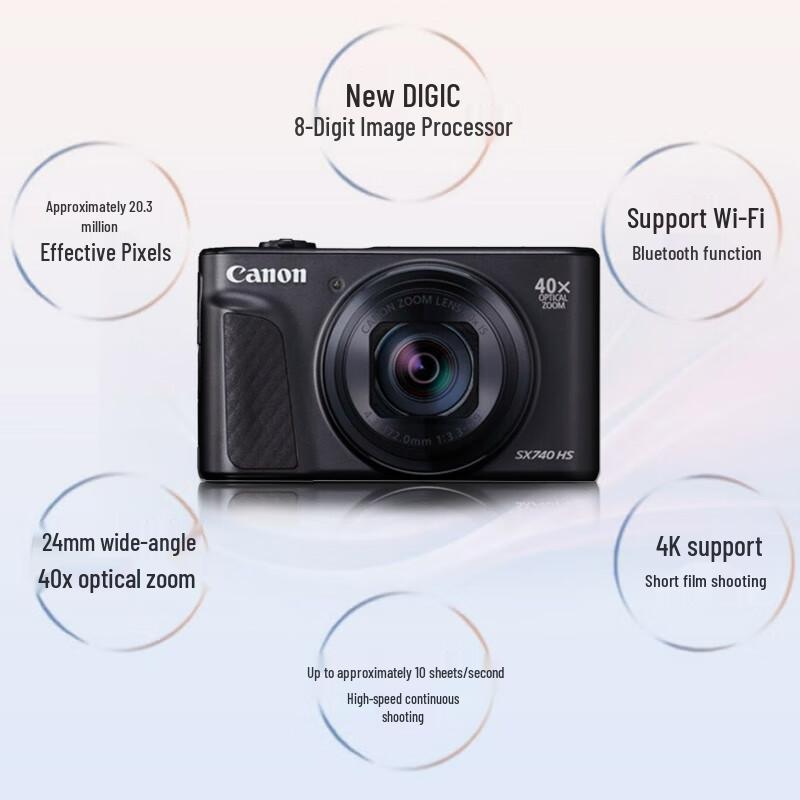 Canon Цифровая камера с длиннофокусным зумом PowerShot SX740 HS (Китайская версия)