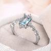 Голубые кольца с кубическим цирконием для женщин Новые модные свадебные аксессуары Роскошные женские кольца серебристого цвета Великолепные украшения