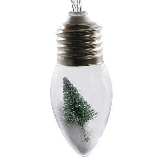 Рождественские гирлянды в виде снежных шаров, винтажная гирлянда с 10/20 светодиодными лампочками и снежной сценой для украшения дома, патио, камина, рождественской елки