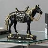 Ретро Статуэтка Лошади Настольная Художественная Фигурка Лошади С Основанием Расписная Смоляная Скульптура Лошади Для Полки Каминной Полки Шкафа