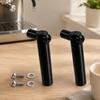 2-Pack Black Milk Pitcher Handles with Threaded Mounting Openings for ES601, ES655, and ES701 Coffee Systems with Listed Repair Hardware