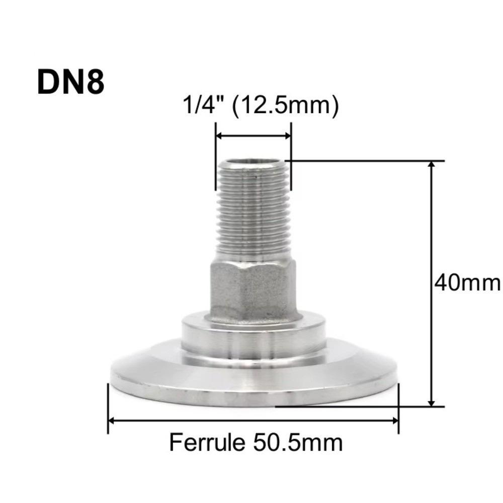 Sanitary Grade Triple Clamp Adapter SS304 Stainless Steel Sanitary Grade Fitting  Fluid Systems