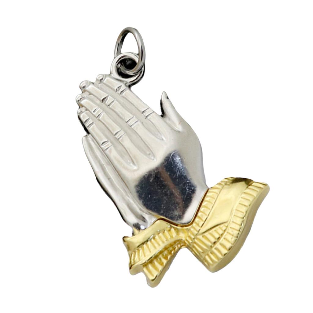 15pcs Elegant Praying Hands Pendant Keyring Ornamentation Perfect for Travelers Believers Seeking Spiritual Comfortable
