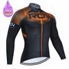 2025 RCN Team Winter Thermal Fleece Cycling Jersey Set Racing Bike Suit Mountian Bicycle Clothing Ropa Maillot Ciclismo Hombre