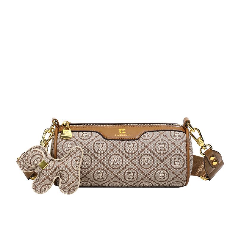 2025 Women's Chic Hot Shoulder Cylinder Crossbody Bag - Stylish & Versatile High-End Pillow Design