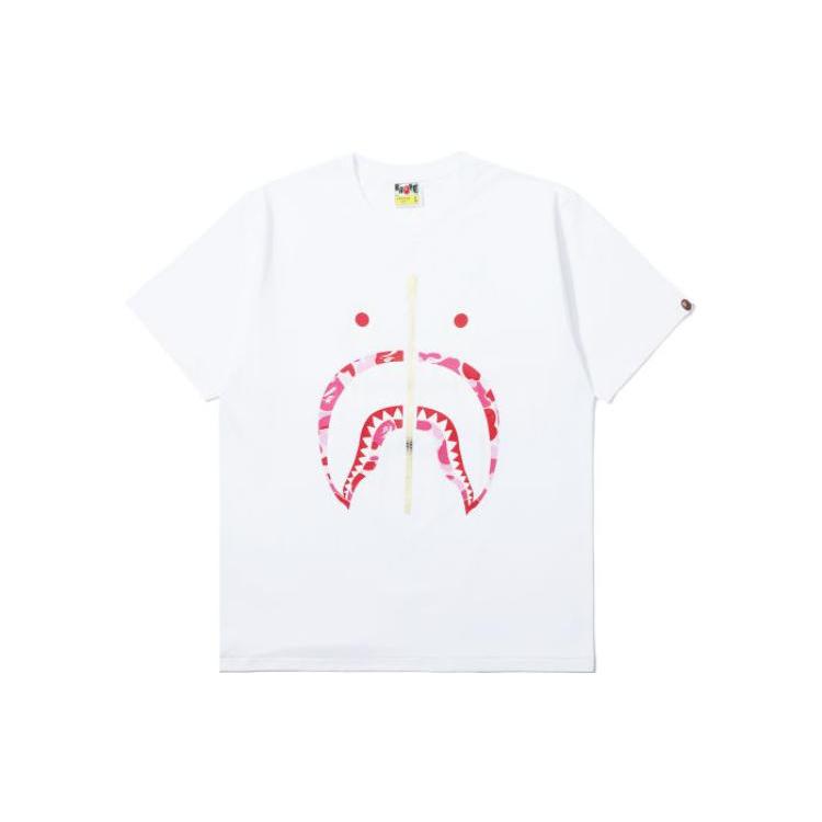 Bape Abc Золотая молния Акула Футболка OZXTEM110009C