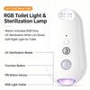 Automatic UV Sterilization Toilet Lid Sanitizer Toilet Sensor Light  Bathroom