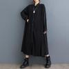 Long Sleeve Plus Size Vintage Pleated New In Dresses for Women Casual Loose Spring Autumn Shirt Dress