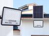 Solar halogen lamp with twilight sensor 50W remote control lamp 206 LED 3Ah 5m aluminum