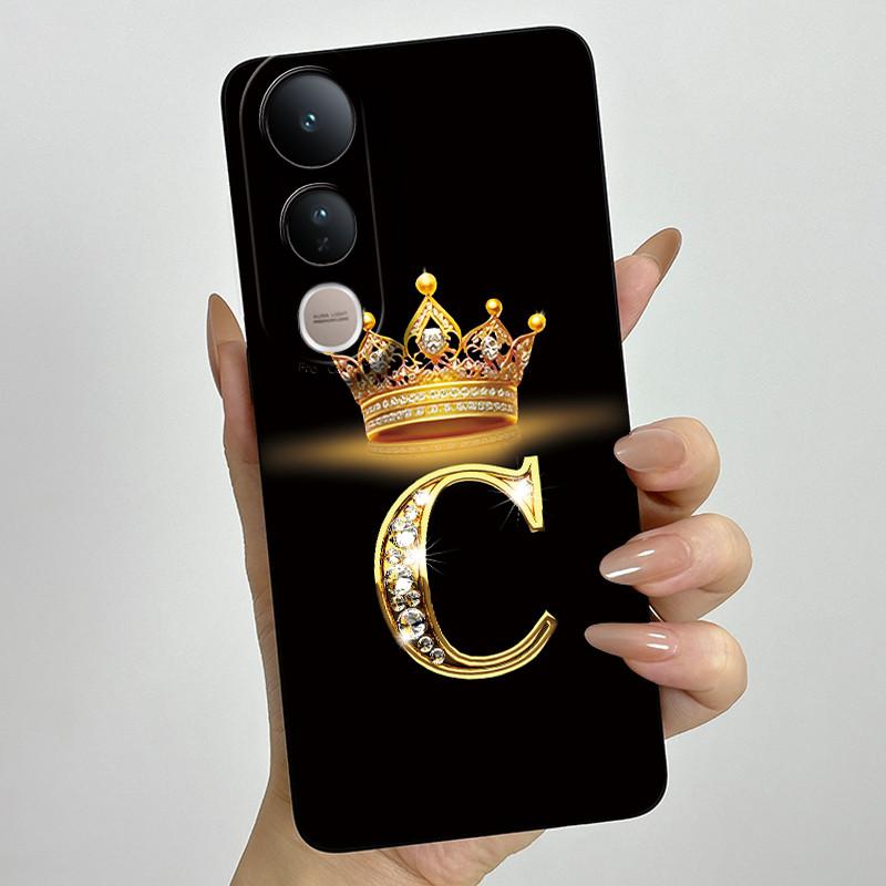 Для Vivo V50 Lite 5G Чехол Роскошные Буквы Пара Силиконовые Мягкие Чехлы Для Телефона Для Vivo V50 V50Lite 5G Защита Камеры Задняя Крышка