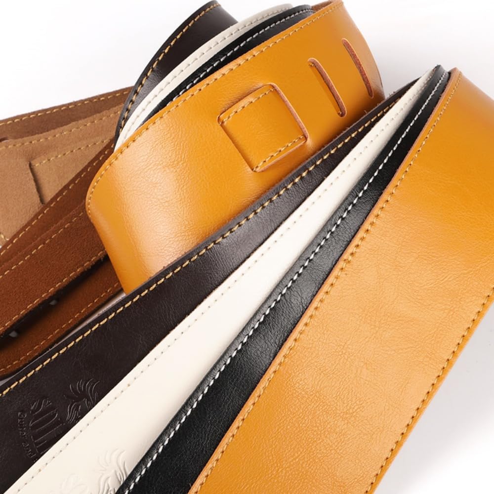 Гитара из натуральной кожи предотвращает падение головки, ремешок из натуральной кожи для акустической электробас-гитары [GIMI] Ремень высокого качества, воловья кожа, удобный,