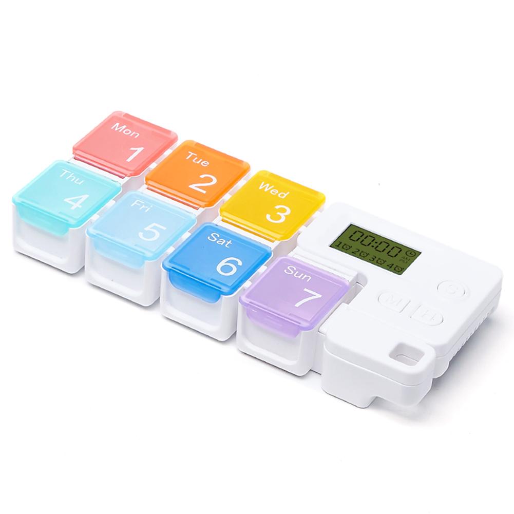 Smart 7-Day Pill Organizer Electronic Timing Reminder Medicine Storage Case Box
