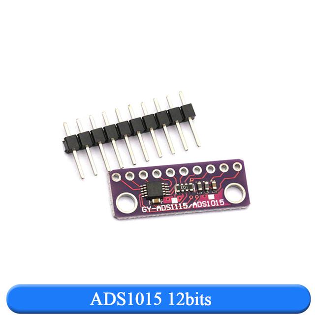 1pcs 4 Channel Analog To Digital Converter ADS1115 ADS1015 Module 16Bit 12Bit I2C PGA 2.0V~5.5V Compatible Arduino RPi