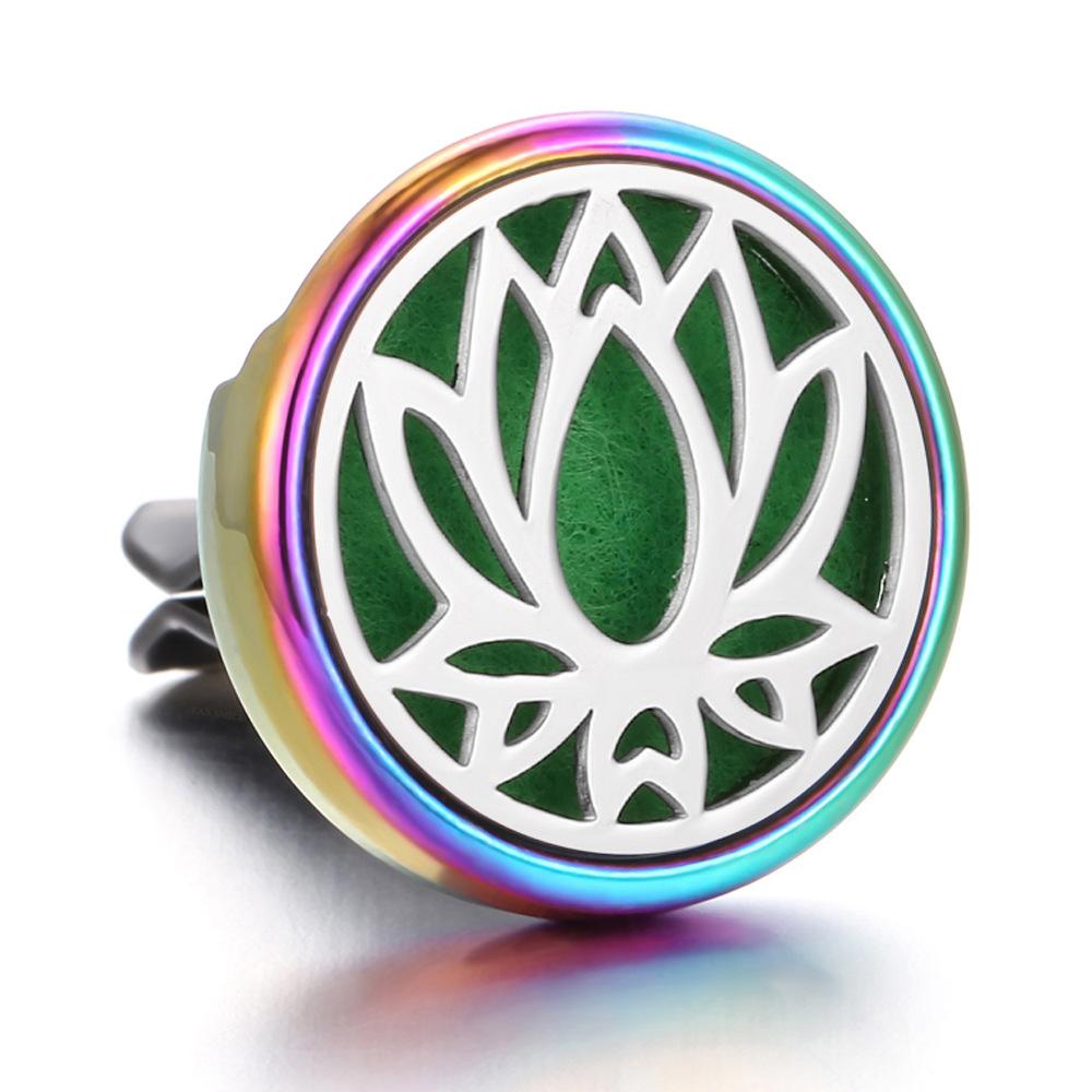Stainless Steel Hollow Car Bracket Car Aromatherapy Trend Clip Life Tree Car Aromatherapy Clip Perfume Dispenser