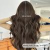 Caramel Warm Brown Extra Long Curly Wig for Women - Big Waves Curtain Bangs Full Cap, Quick Beauty Voluminous Hair, High Quality Daily Styling