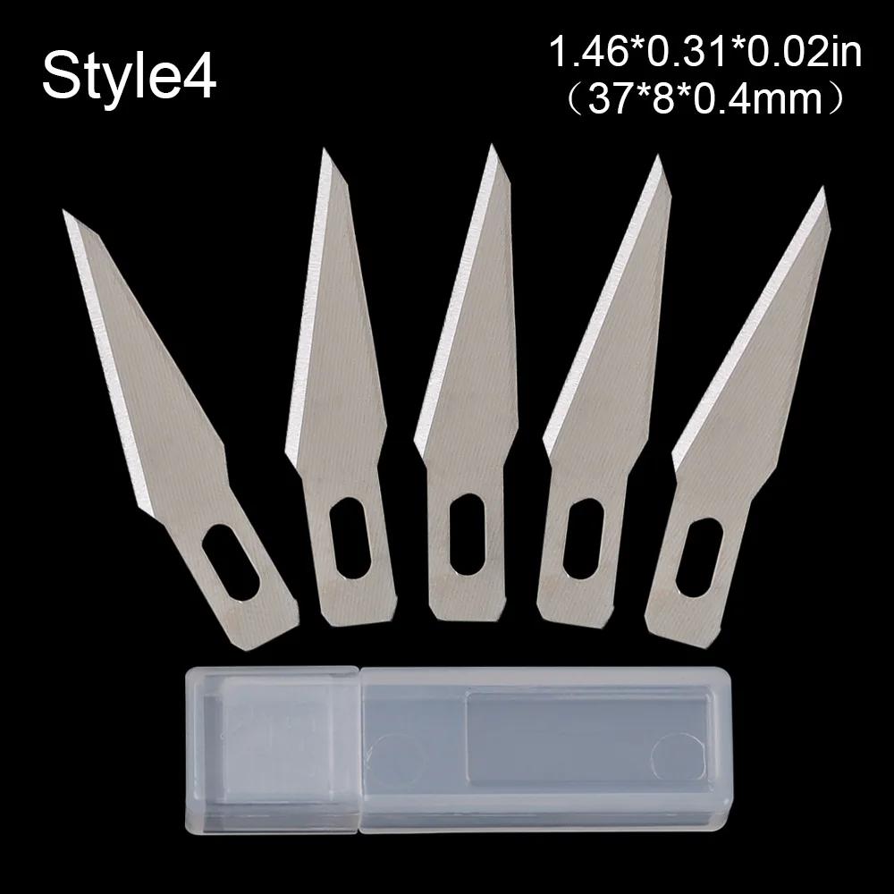 5Pcs Engraving Non-Slip Metal Scalpel Knife Parts Blades Cutter Craft Knives for Mobile Phone PCB Repair Hand Tools